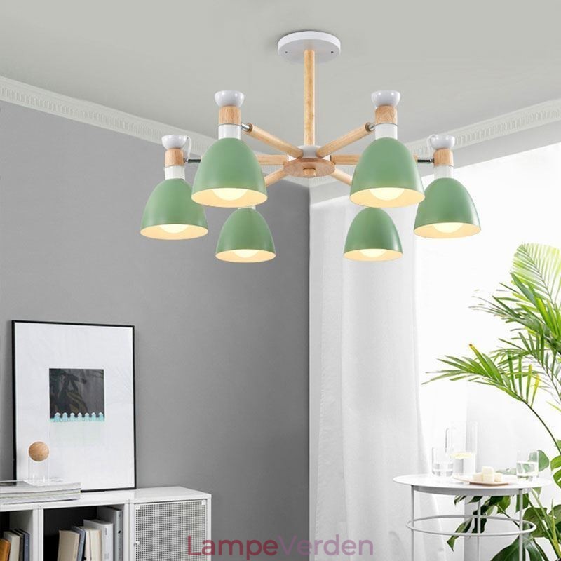 Nordic Macaron Pendel Creative Wood lysekrone