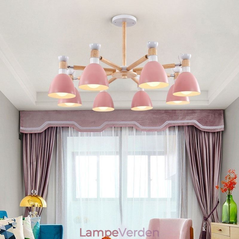Nordic Macaron Pendel Creative Wood lysekrone