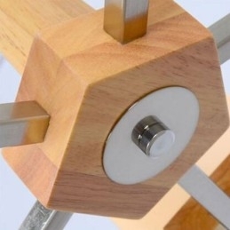 Nordic Wood Pendel Lampeskærm Lysekrone i glas