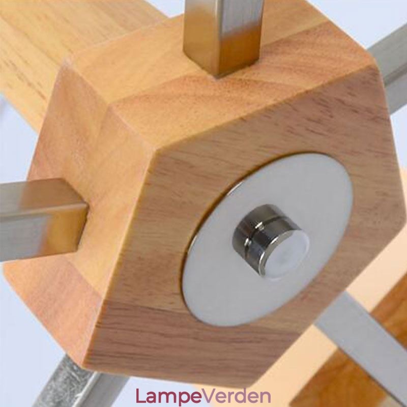 Nordic Wood Pendel Lampeskærm Lysekrone i glas
