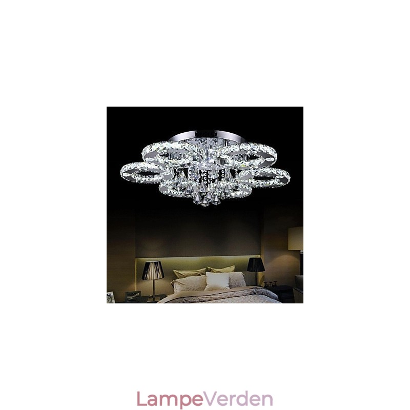 Moderne moderne krystal krom metal flush Mount