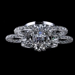 Moderne moderne krystal krom metal flush Mount