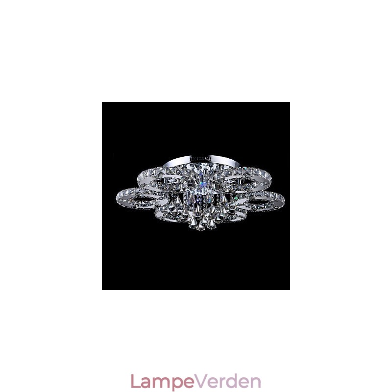 Moderne moderne krystal krom metal flush Mount