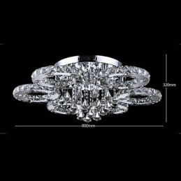 Moderne moderne krystal krom metal flush Mount