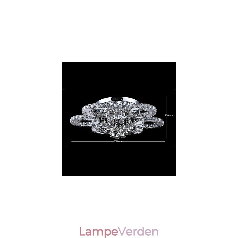Moderne moderne krystal krom metal flush Mount