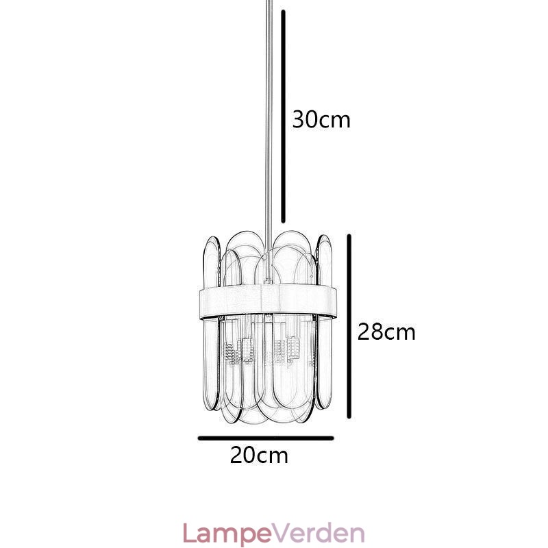 Moderne pendelbelysning i glas