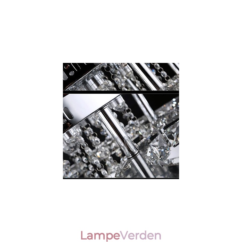 Moderne moderne krystal krom metal flush Mount