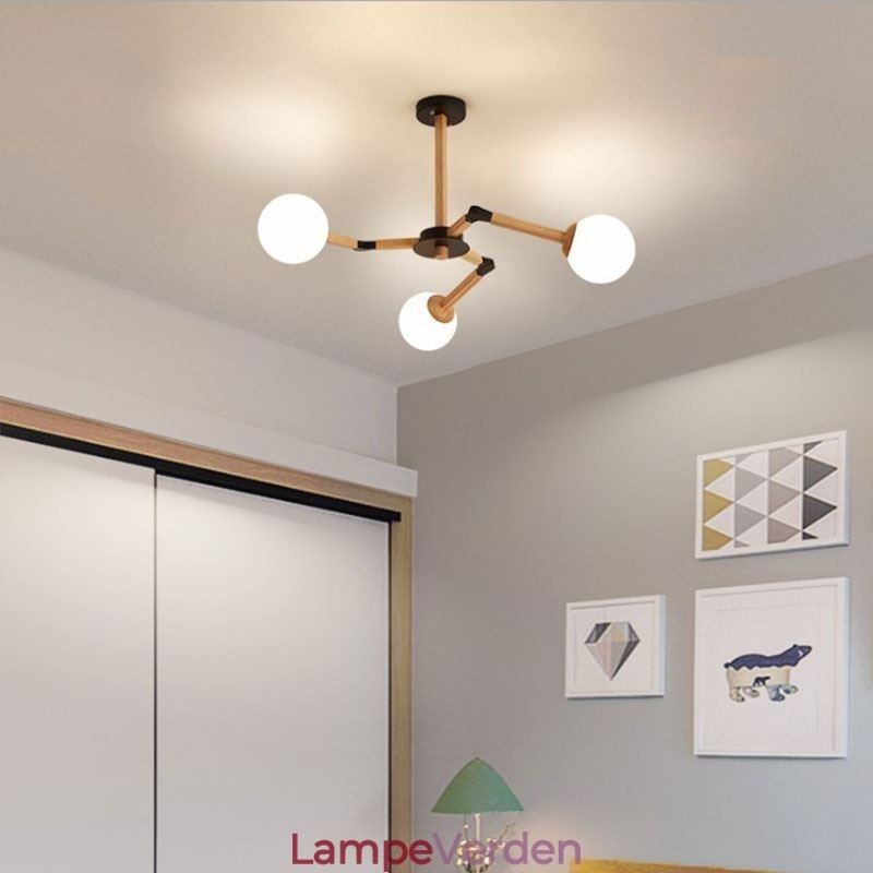 Nordic Magic Bean Pendel Creative Wooden Light Fitting