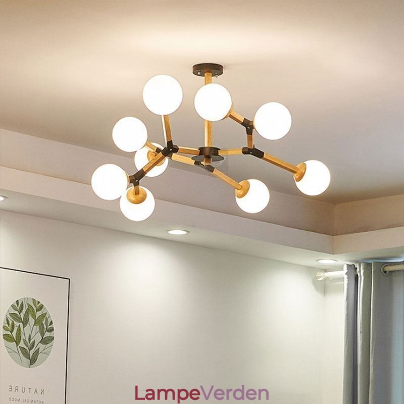 Nordic Magic Bean Pendel Creative Wooden Light Fitting