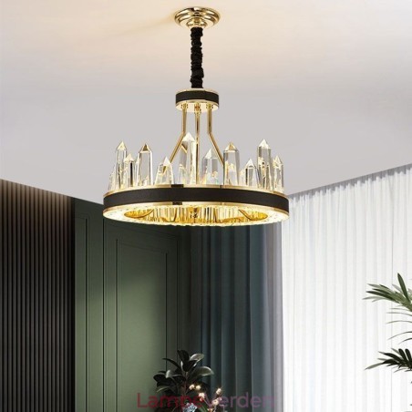 Moderne Crystal Pendel Light Circle Crystal Loftslampe Moderne Crystal Pendel Light Circle Crystal Loftslampe