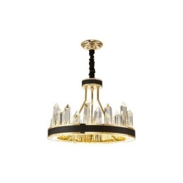 Moderne Crystal Pendel Light Circle Crystal Loftslampe