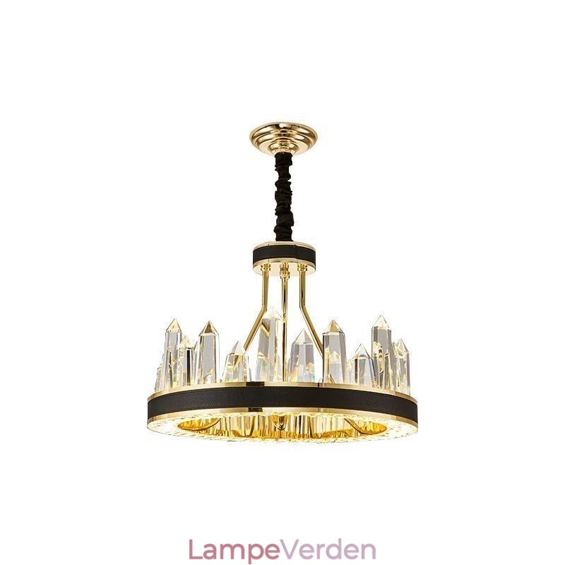 Moderne Crystal Pendel Light Circle Crystal Loftslampe