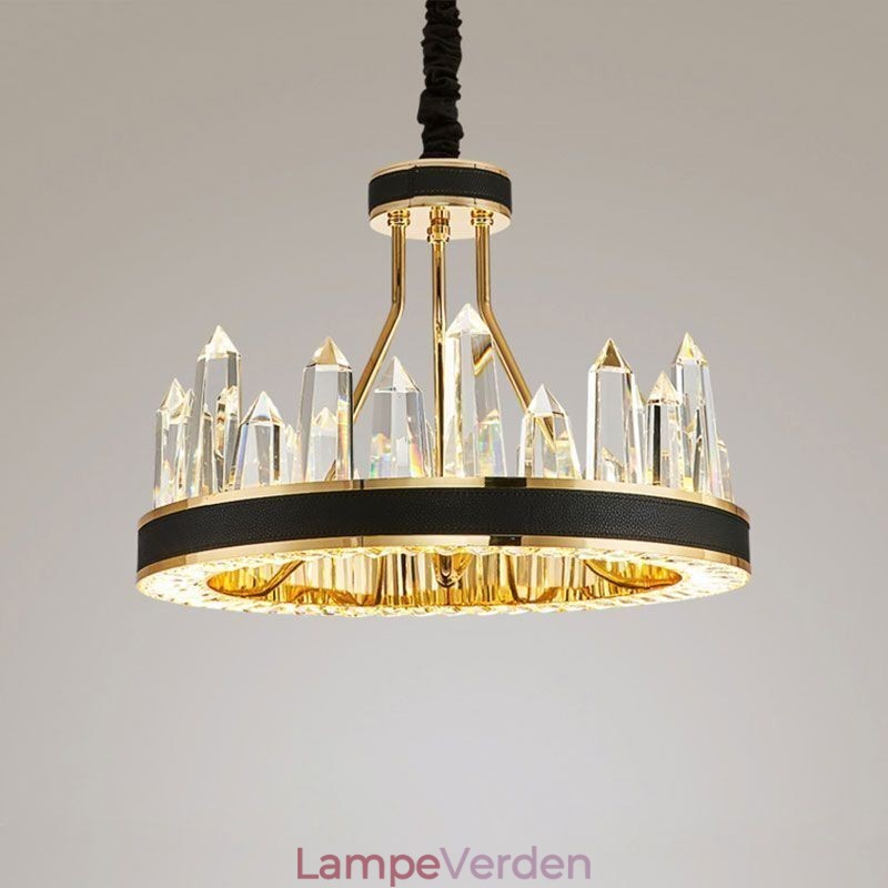 Moderne Crystal Pendel Light Circle Crystal Loftslampe