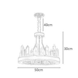 Moderne Crystal Pendel Light Circle Crystal Loftslampe