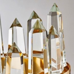Moderne Crystal Pendel Light Circle Crystal Loftslampe