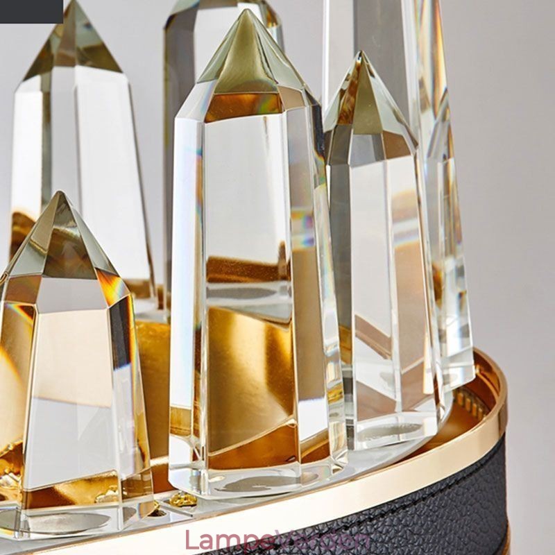 Moderne Crystal Pendel Light Circle Crystal Loftslampe