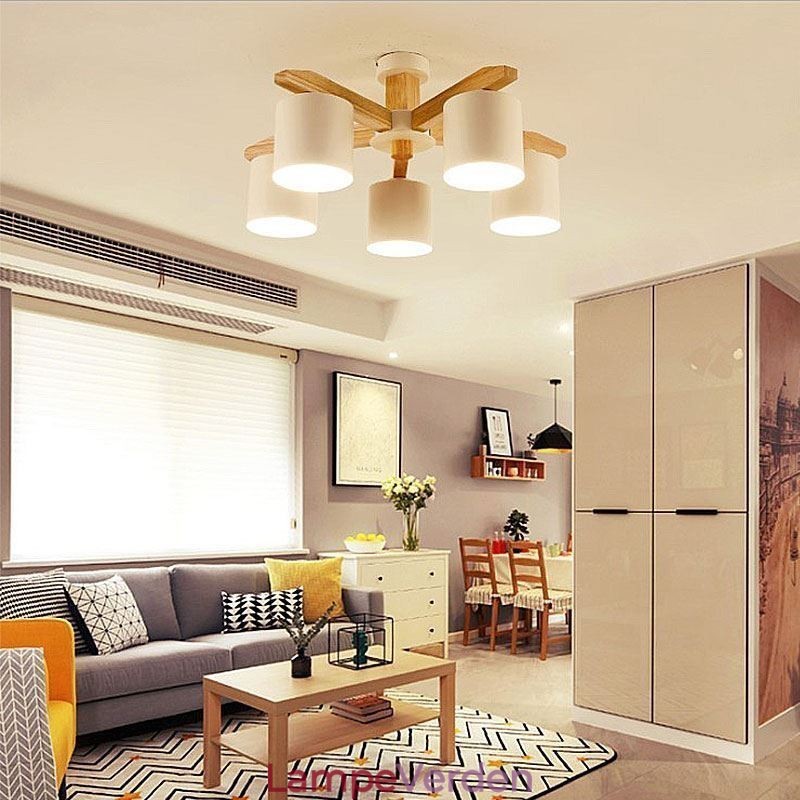 Nordic Log Pendel Light Macaron Light Fitting