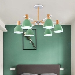 Moderne simpel Macaron Pendel Creative Wooden Lighting