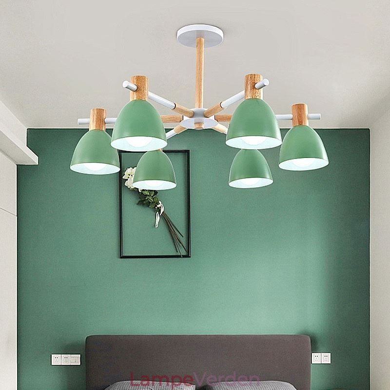 Moderne simpel Macaron Pendel Creative Wooden Lighting