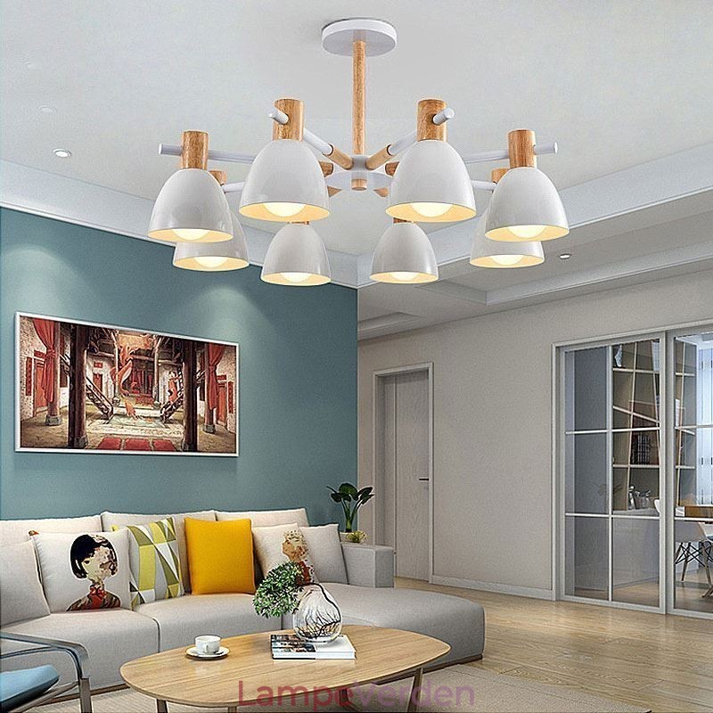 Moderne simpel Macaron Pendel Creative Wooden Lighting