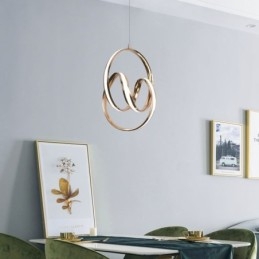 Moderne Minimalistisk Pendel Unik Circular Twist Light Fixture Island