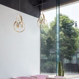 Moderne Minimalistisk Pendel Unik Circular Twist Light Fixture Island