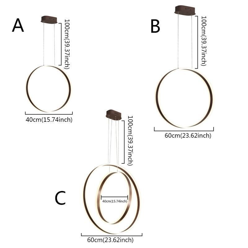 Nordic Pendel Pendel akryl Ring Form Pendel