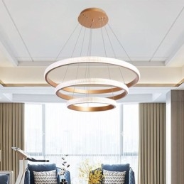 Moderne Pendel Akryl 3 Ringe Lampe 80+60+40cm