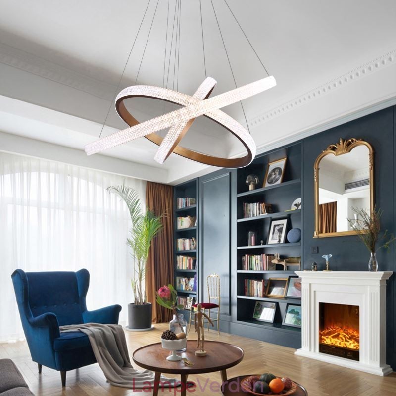 Moderne Pendel Akryl 3 Ringe Lampe 80+60+40cm