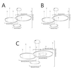 Postmoderne pendel akryl ring form pendel lys