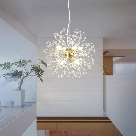 Mælkebøtte Krystal Pendel Light Elegant Lysekrone Mælkebøtte Krystal Pendel Light Elegant Lysekrone