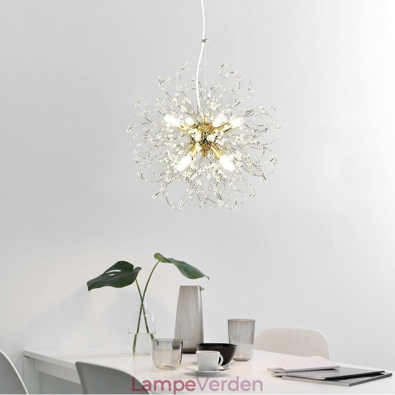 Mælkebøtte Krystal Pendel Light Elegant Lysekrone