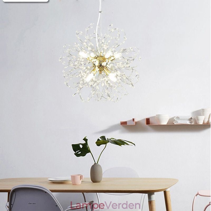 Mælkebøtte Krystal Pendel Light Elegant Lysekrone