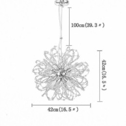 Mælkebøtte Krystal Pendel Light Elegant Lysekrone