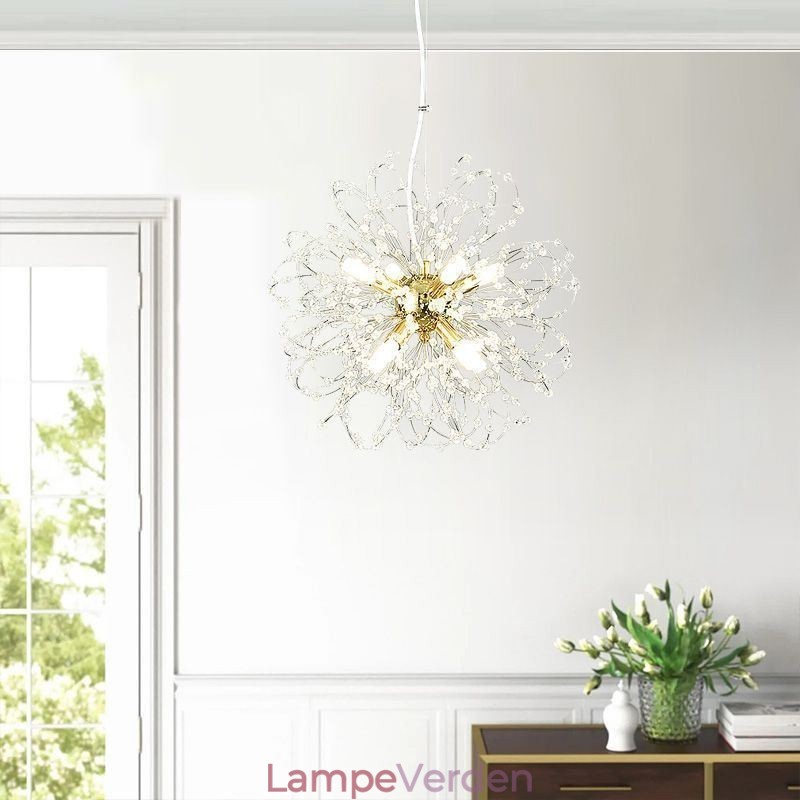 Mælkebøtte Krystal Pendel Light Elegant Lysekrone