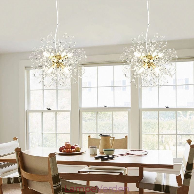 Mælkebøtte Krystal Pendel Light Elegant Lysekrone