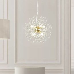 Mælkebøtte Krystal Pendel Light Elegant Lysekrone