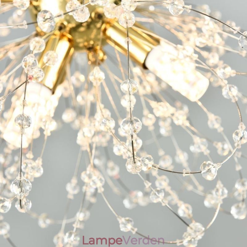 Mælkebøtte Krystal Pendel Light Elegant Lysekrone