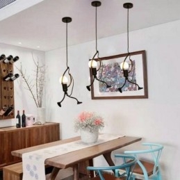 Moderne enkel pendellampe Little Man Shape Lampe Creative Light
