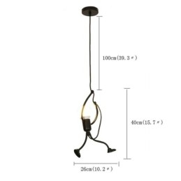 Moderne enkel pendellampe Little Man Shape Lampe Creative Light