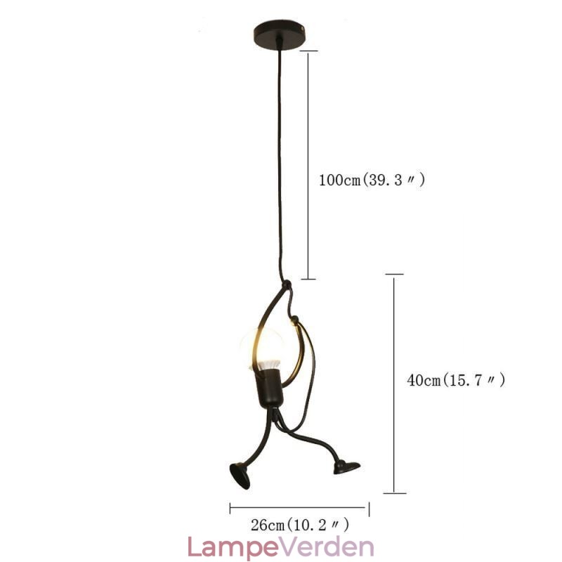 Moderne enkel pendellampe Little Man Shape Lampe Creative Light