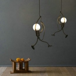 Moderne enkel pendellampe Little Man Shape Lampe Creative Light