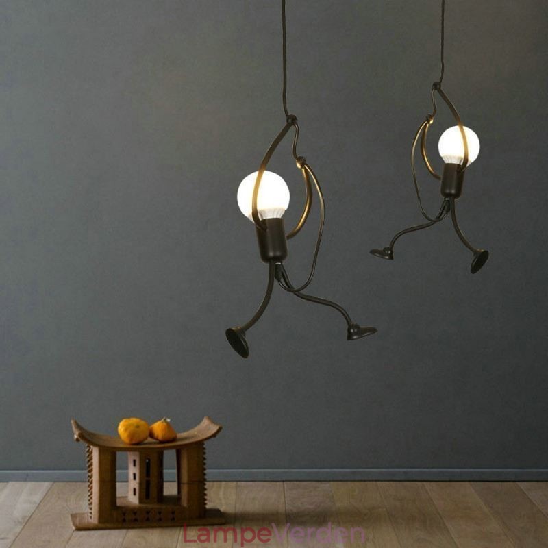 Moderne enkel pendellampe Little Man Shape Lampe Creative Light