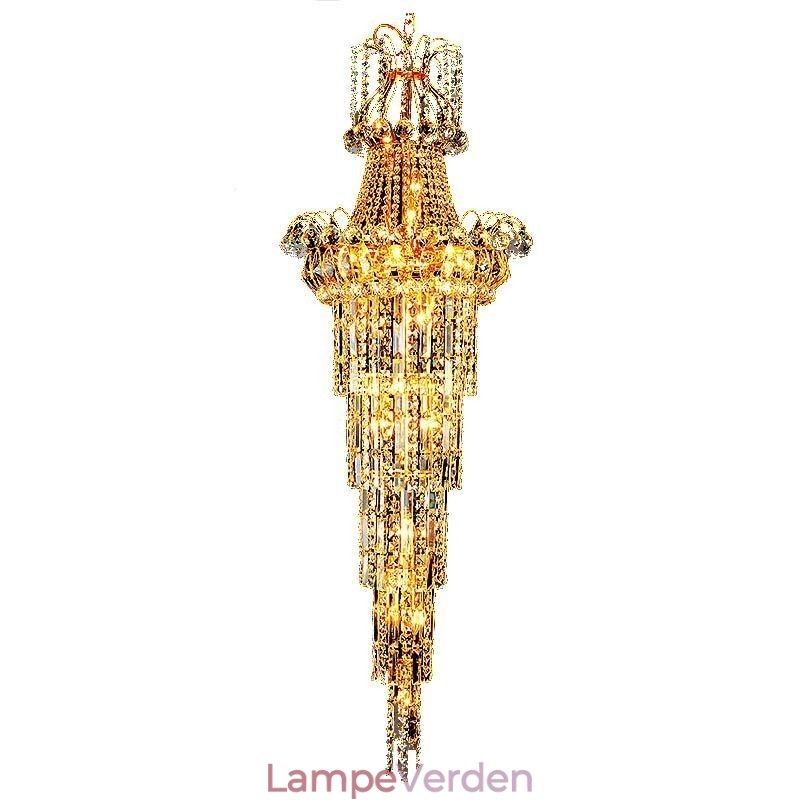 Europæisk Lang Pendant Krystal lysekrone