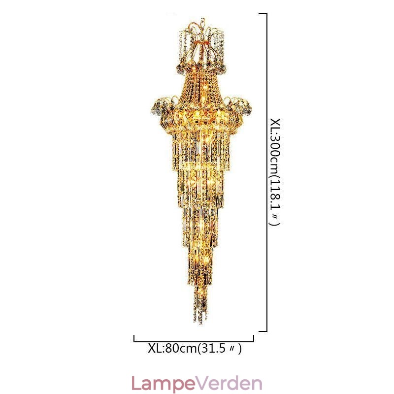 Europæisk Lang Pendant Krystal lysekrone