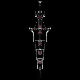 Europæisk Lang Pendant Krystal lysekrone