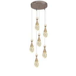Seeded Glass Teardop Cluster Pendant Lighting