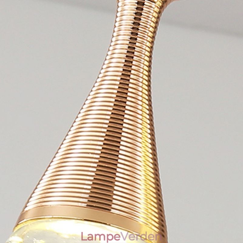 Seeded Glass Teardop Cluster Pendant Lighting