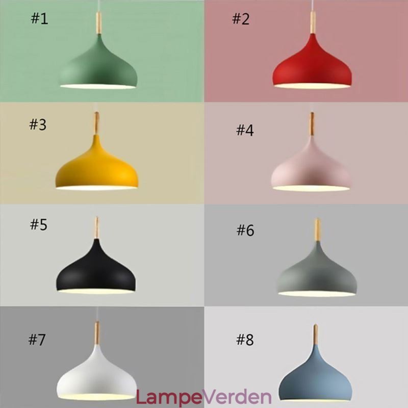 Moderne pendant lys Aluminium Macaron Lampe Home Justerbar Lys