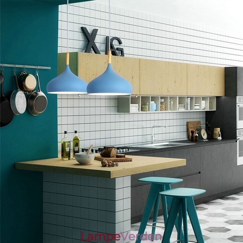 Moderne pendant lys Aluminium Macaron Lampe Home Justerbar Lys
